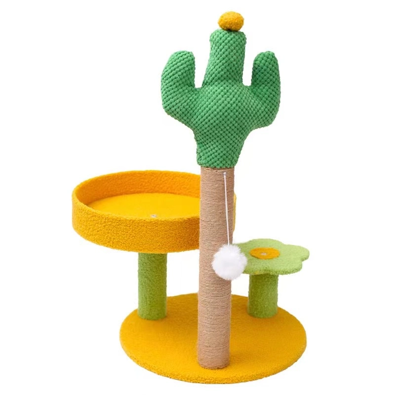 Green Cactus Cat Climbing Frame, Cat Toys