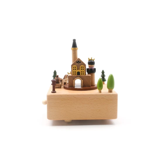 Giocattolo di carillon del castello della principessa in legno di nuovo design