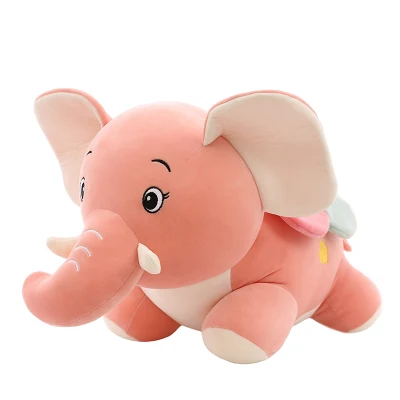 Giocattolo di peluche di elefante per bambini all'ingrosso di peluche con orecchie grandi di peluche personalizzato con elefante ala