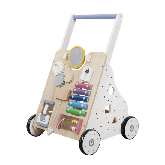 Nuovo design per l'apprendimento precoce in legno da spingere lungo l'attività Walker Toys per bambini W16e159b