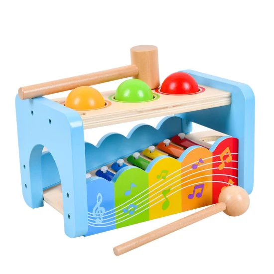 Xilofono in legno musicale infantile per giocattoli educativi Montessori per bambini Multi