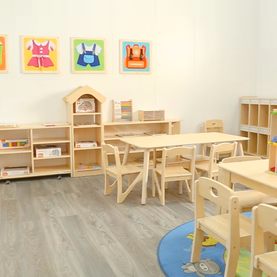 Intera vendita in Cina fabbrica bambini asilo sedia per bambini mobili, mobili in legno per bambini, tavoli e sedie prescolari, mobili per sedie per aule di studenti scolastici